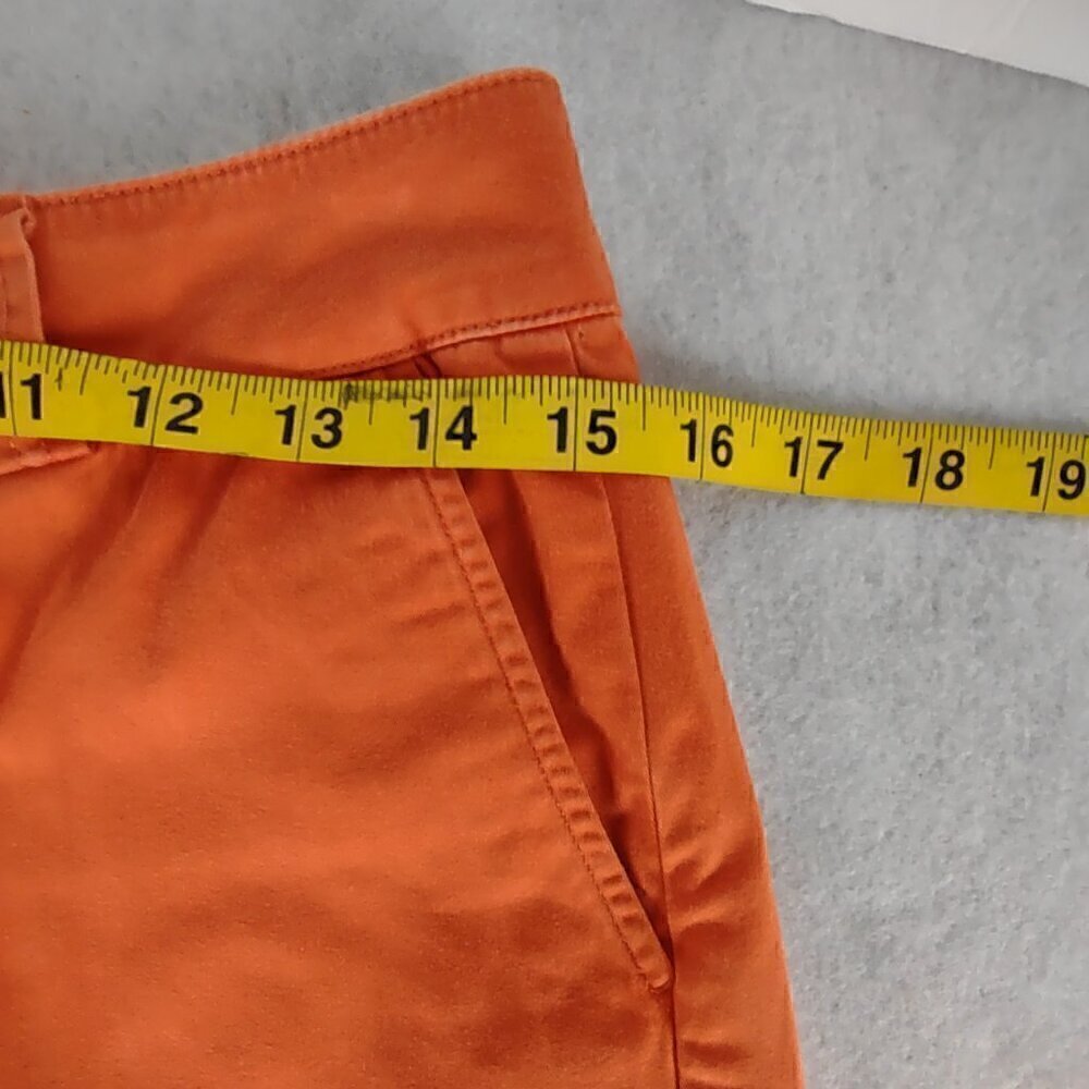 Coldwater Creek Women's Orange Cotton Capri Pants With Pockets Size 8 - Picture 6 of 11
